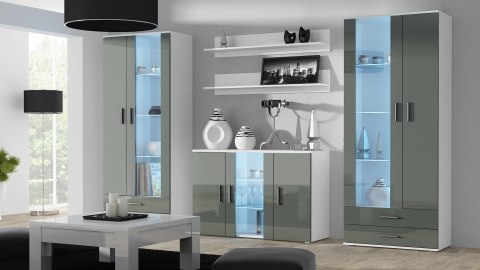 Cama MEBLE Półka 125cm (2szt) SOHO biały mat