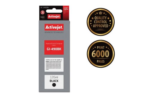 Activejet Activejet AC-G490Bk Tusz (zamiennik Canon GI-490BK; Supreme; 135 ml; 6000 stron, czarny) Activejet Activejet AC-G490Bk Tusz (zamiennik Canon GI-490BK; Supreme; 135 ml; 6000 stron, czarny)
