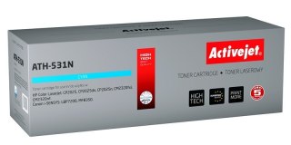Activejet Activejet ATH-531N Toner (zamiennik HP 304A CC531A, Canon CRG-718C; Supreme; 3200 stron; niebieski)