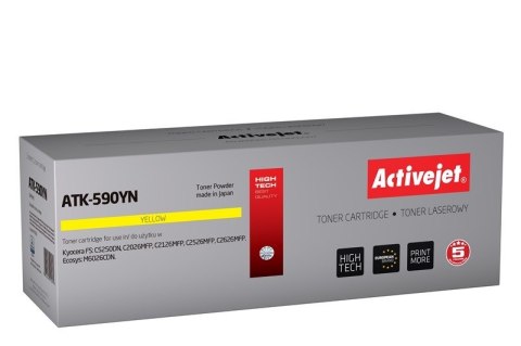 Activejet Activejet ATK-590YN Toner (zamiennik Kyocera TK-590Y; Supreme; 5000 stron; żółty) Activejet Activejet ATK-590YN Toner (zamiennik Kyocera TK-590Y; Supreme; 5000 stron; żółty)