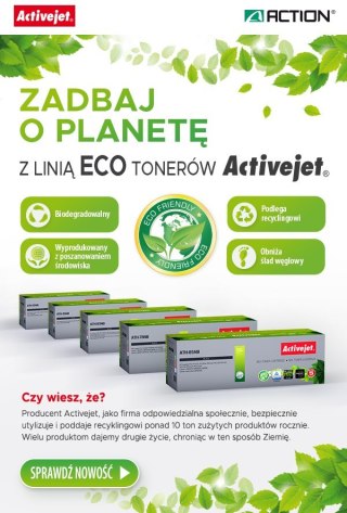 Activejet BIO Activejet ATH-85NB Toner (zamiennik HP 85A CE285A, Canon CRG-725; Supreme; 2000 stron; czarny). ECO Toner. Proszek w tonerze