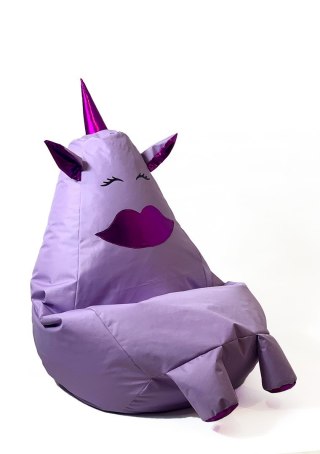 Go Gift Pufa worek sako JEDNOROŻEC Z USTAMI fiolet XXL 140x100