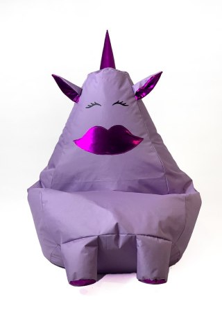 Go Gift Pufa worek sako JEDNOROŻEC Z USTAMI fiolet XXL 140x100