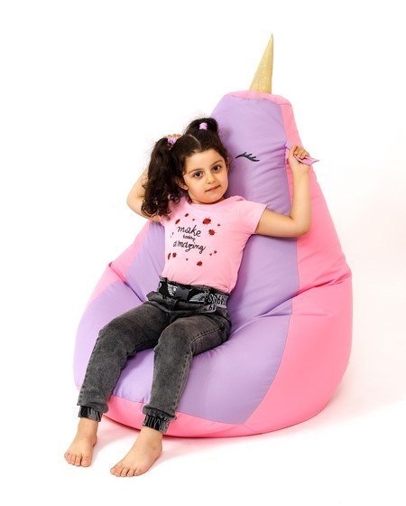 Go Gift Pufa worek sako JEDNOROŻEC róż-fiolet XL 130x90 Go Gift Pufa worek sako JEDNOROŻEC róż-fiolet XL 130x90