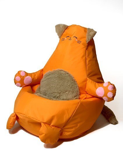 Go Gift Pufa worek sako KOTEK pomarańczowy L 105x80 Go Gift Pufa worek sako KOTEK pomarańczowy L 105x80