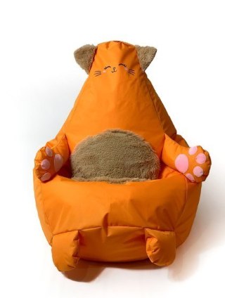 Go Gift Pufa worek sako KOTEK pomarańczowy XL 130x90