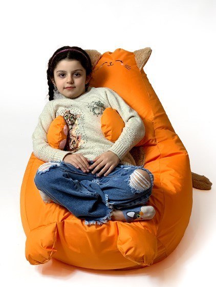 Go Gift Pufa worek sako KOTEK pomarańczowy XL 130x90 Go Gift Pufa worek sako KOTEK pomarańczowy XL 130x90