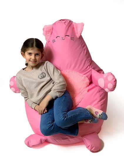Go Gift Pufa worek sako KOTEK różowy L 105x80 Go Gift Pufa worek sako KOTEK różowy L 105x80