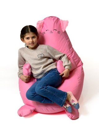 Go Gift Pufa worek sako KOTEK różowy XL 130x90
