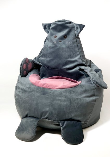 Go Gift Pufa worek sako KOTEK szary XL 130x90 Go Gift Pufa worek sako KOTEK szary XL 130x90
