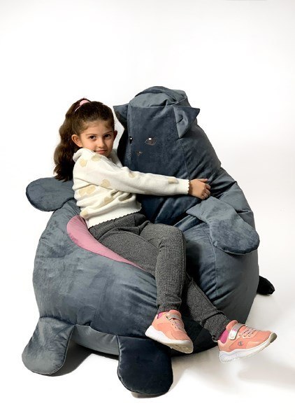 Go Gift Pufa worek sako KOTEK szary XL 130x90 Go Gift Pufa worek sako KOTEK szary XL 130x90