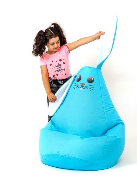 Go Gift Pufa worek sako KRÓLIK niebieski XXL 140x100 Go Gift Pufa worek sako KRÓLIK niebieski XXL 140x100