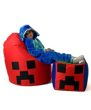 Go Gift Pufa worek sako MINECRAFT czerwony XXL 110x90