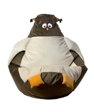 Go Gift Pufa worek sako SOWA brąz-beż XL 130x90