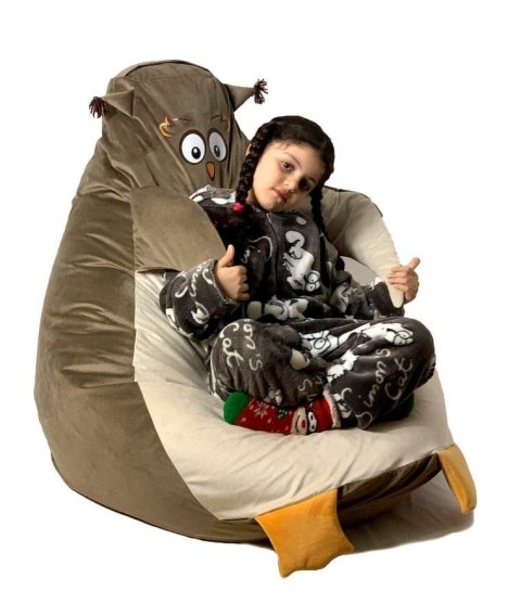Go Gift Pufa worek sako SOWA brąz-beż XL 130x90 Go Gift Pufa worek sako SOWA brąz-beż XL 130x90