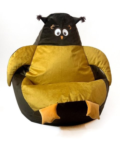 Go Gift Pufa worek sako SOWA brąz-złoty L 105x80 Go Gift Pufa worek sako SOWA brąz-złoty L 105x80