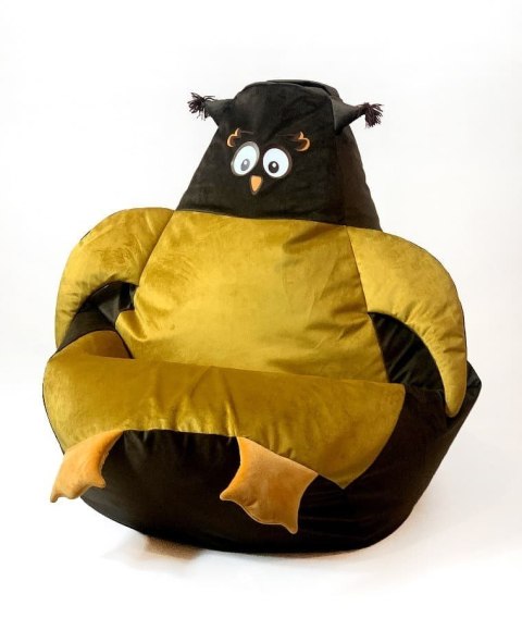 Go Gift Pufa worek sako SOWA brąz-złoty L 105x80 Go Gift Pufa worek sako SOWA brąz-złoty L 105x80