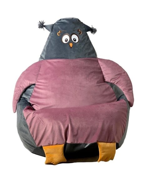 Go Gift Pufa worek sako SOWA szary-róż XL 130x90 Go Gift Pufa worek sako SOWA szary-róż XL 130x90