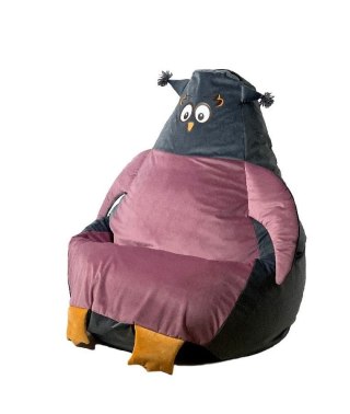 Go Gift Pufa worek sako SOWA szary-róż XL 130x90
