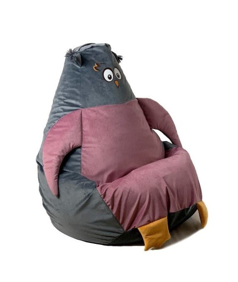 Go Gift Pufa worek sako SOWA szary-róż XL 130x90 Go Gift Pufa worek sako SOWA szary-róż XL 130x90