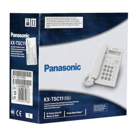 Panasonic Telefon przewodowy Panasonic KX-TSC11PDW Biały Panasonic Telefon przewodowy Panasonic KX-TSC11PDW Biały
