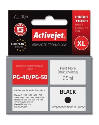 Activejet Activejet AC-40R Tusz (zamiennik Canon PG-40; Premium; 25 ml; czarny)