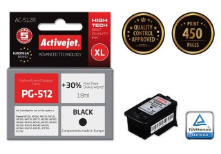 Activejet Activejet AC-512R Tusz (zamiennik Canon PG-512; Premium; 18 ml; czarny)