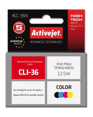 Activejet Activejet ACC-36N Tusz (zamiennik Canon CLI-36; Supreme; 12,5 ml; kolor)
