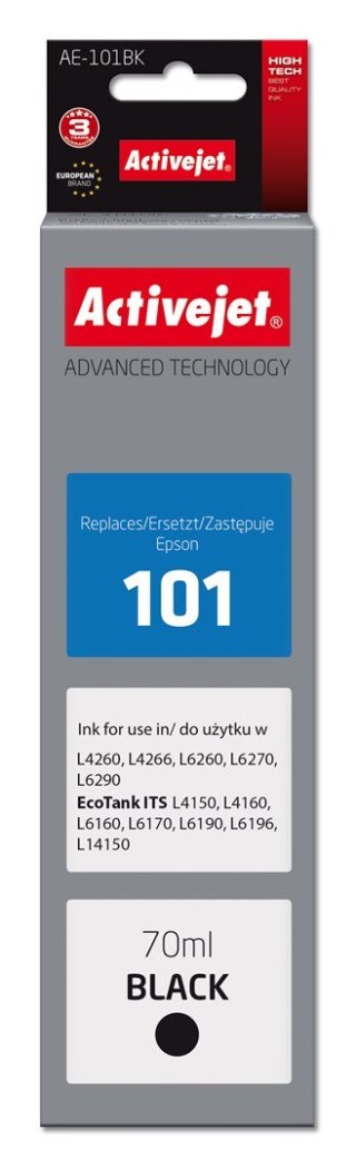 Activejet Activejet AE-101BK Tusz (zamiennik Epson 101; Supreme; 70 ml; czarny)
