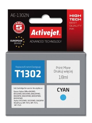 Activejet Activejet AE-1302N Tusz (zamiennik Epson T1302; Supreme; 18 ml; niebieski)