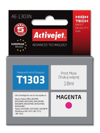 Activejet Activejet AE-1303N Tusz (zamiennik Epson T1303; Supreme; 18 ml; czerwony)