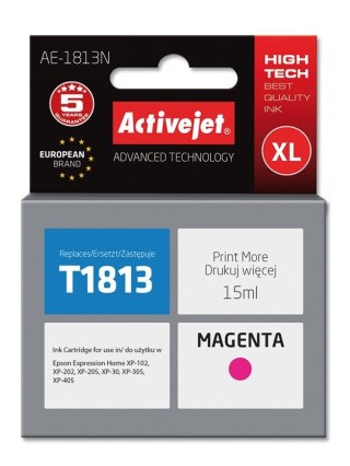 Activejet Activejet AE-1813N Tusz (zamiennik Epson 18XL T1813; Supreme; 15 ml; czerwony)