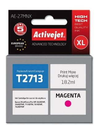 Activejet Activejet AE-27MNX Tusz (zamiennik Epson 27XL T2713; Supreme; 18 ml; czerwony)