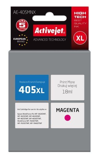 Activejet Activejet AE-405MNX Tusz (zamiennik Epson 405XL C13T05H34010; Supreme; 18ml; czerwony)