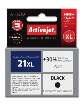 Activejet Activejet AH-21RX Tusz (zamiennik HP 21XL C9351A; Premium; 20 ml; czarny)