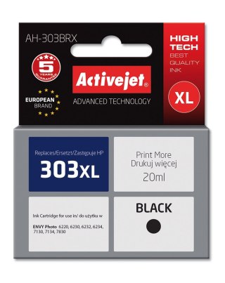 Activejet Activejet AH-303BRX Tusz (zamiennik HP 303XL T6N04AE; Premium; 20ml; czarny)