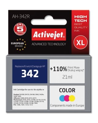 Activejet Activejet AH-342R Tusz (zamiennik HP 342 C9361EE; Premium; 21 ml; kolor)