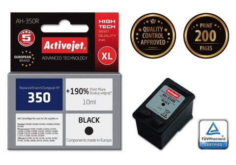 Activejet Activejet AH-350R Tusz (zamiennik HP 350 CB335EE; Premium; 10 ml; czarny) Activejet Activejet AH-350R Tusz (zamiennik HP 350 CB335EE; Premium; 10 ml; czarny)