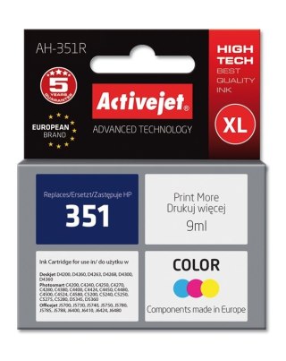 Activejet Activejet AH-351R Tusz (zamiennik HP 351 CB337EE; Premium; 9 ml; kolor)