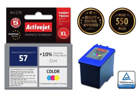Activejet Activejet AH-57R Tusz (zamiennik HP 57 C6657AE; Premium; 21 ml; kolor) Activejet Activejet AH-57R Tusz (zamiennik HP 57 C6657AE; Premium; 21 ml; kolor)