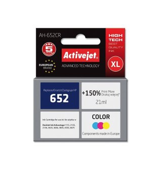 Activejet Activejet AH-652CR Tusz (zamiennik HP 652 F6V24AE; Premium; 21 ml; kolor)