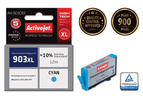 Activejet Activejet AH-903CRX Tusz (zamiennik HP 903XL T6M03AE; Premium; 12 ml; niebieski) Activejet Activejet AH-903CRX Tusz (zamiennik HP 903XL T6M03AE; Premium; 12 ml; niebieski)