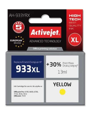 Activejet Activejet AH-933YRX Tusz (zamiennik HP 933XL CN056AE; Premium; 13 ml; żółty)