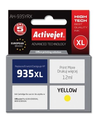 Activejet Activejet AH-935YRX Tusz (zamiennik HP 935XL C2P26AE; Premium; 12 ml; żółty)