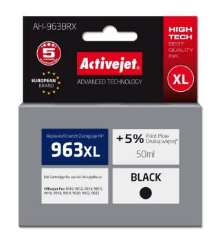 Activejet Activejet AH-963BRX Tusz (zamiennik HP 963XL 3JA30AE; Premium; 2100 stron; 50 ml, czarny)