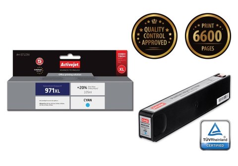 Activejet Activejet AH-971CRX Tusz (zamiennik HP 971XL CN626AE; Premium; 100 ml; niebieski) Activejet Activejet AH-971CRX Tusz (zamiennik HP 971XL CN626AE; Premium; 100 ml; niebieski)