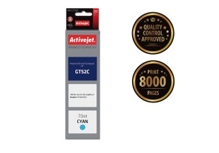 Activejet Activejet AH-GT52C Tusz (zamiennik HP GT52C M0H54AE; Supreme; 70 ml; 8000 stron, niebieski)