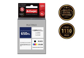 Activejet Activejet AH-M650RX Tusz (zamiennik HP 650 CZ101AE/CZ102AE; Premium; 1 x 20 ml, 1 x 21 ml; 1110 stron, czarny, kolor)