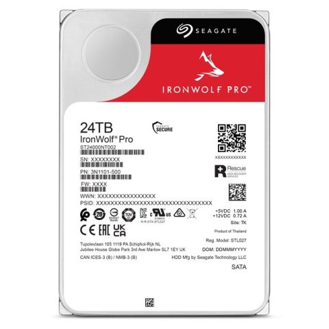 Seagate HDD Seagate IronWolf Pro 24TB SATA ST24000NT002 Seagate HDD Seagate IronWolf Pro 24TB SATA ST24000NT002