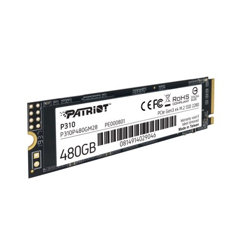 Patriot Memory SSD Patriot P310 480GB M.2 2280 PCIe NVMe 4.0 x4 TLC Patriot Memory SSD Patriot P310 480GB M.2 2280 PCIe NVMe 4.0 x4 TLC